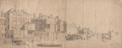 Een herenhuis aan de Theems door Samuel Scott